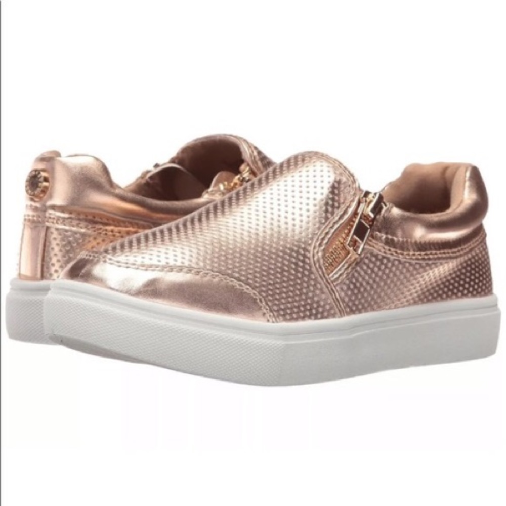 Steve Madden Ellias Leather Sneakers - Rose Gold